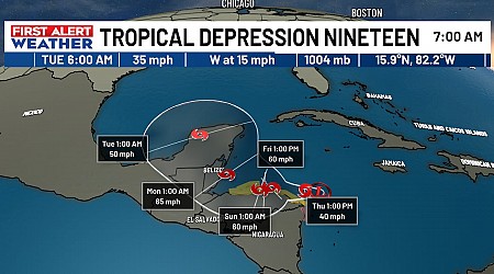 Tropical Depression 19 forms in the Caribbean