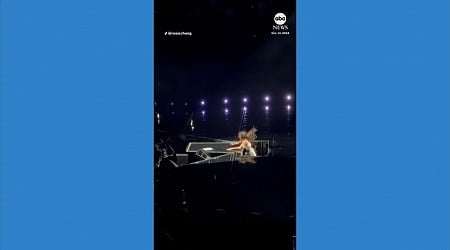 WATCH: Singer takes a tumble during concert