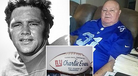 Former Giants running back Charlie Evans dead at 76