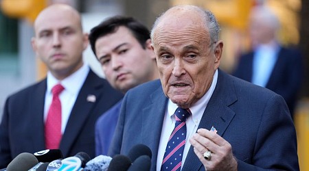 Rudy Giuliani has turned over his 1980 Mercedes-Benz convertible, luxury watch collection and a diamond ring to election workers he defamed