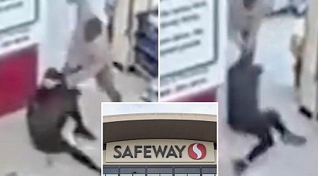 Photos show moment man attacks Safeway worker in San Fransciso