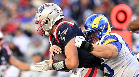 Maye reacts to costly turnovers in Patriots' Week 11 loss to Rams