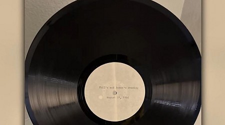 Vinyl record from 1966 wedding found at thrift store, returned to couple