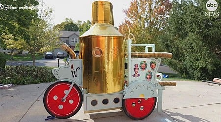 WATCH: Ohio dad builds Wonka-mobile for 'magical' Halloween