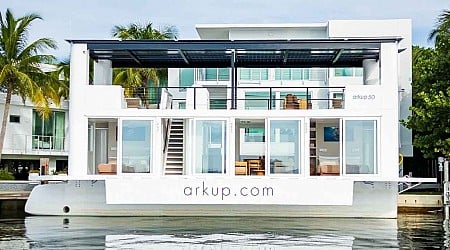 Arkup unveils its latest solar-electric modular houseboat, complete with Starlink