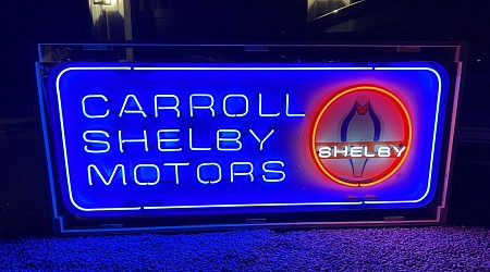 Neon Carroll Shelby Motors Sign at No Reserve