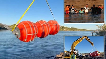 Texas drops more migrant-blocking buoys into Rio Grande