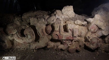 Three Reliefs Uncovered at Maya Ball Court in Mexico