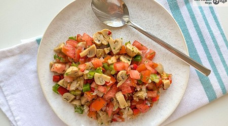 Ceviche vegetal con champiñones, una alternativa fresca que te sorprenderá