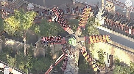 WATCH: Knott's Berry Farm visitors stuck on ride for hours