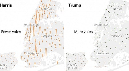 Where Trump Gained and Harris Lost in New York