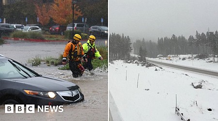 Atmospheric river dumps snow and record rain on California