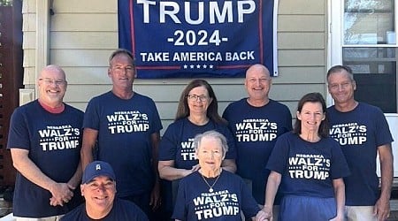 Yes, Pic Shows Walz's Relatives Wearing 'Nebraska Walz's for Trump' Shirts