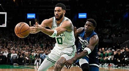 Tatum responds to Edwards' trash-talk after C's beat Wolves