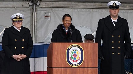 First Black woman major general honored as sponsor for US combat ship