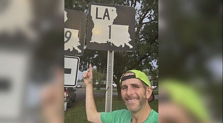 Man running across Louisiana to raise awareness, celebrating own journey in beating addiction