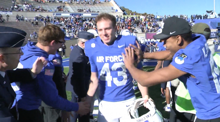 The Air Force football team is looking forward to Thanksgiving day meal