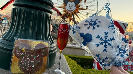 REVIEW: Holiday Mimosa, Horchata Cotton Candy, & Mickey Gingerbread From Disney California Adventure