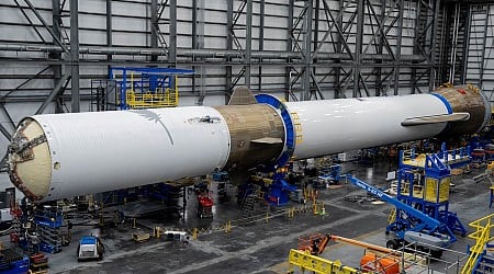 Bezos’ Big Rocket Finally Assembled After Years of Delays