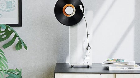 Experience Music in Style with the Hauf Vertical Record Player: A Modern Twist on Vinyl