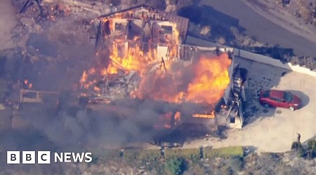 Watch: Fast-moving California wildfire burns out of control