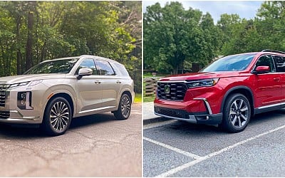 I drove family SUVs from Honda and Hyundai. The Palisade is more luxurious, but the Pilot is more practical.