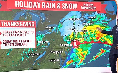 Coast-to-coast storm threatens Thanksgiving travel plans