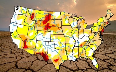 Map Shows Drought on Rise Across US