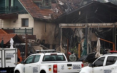 Small plane crashes into Brazil town popular with tourists, killing 10