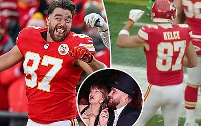 Travis Kelce dances in Chiefs video after Taylor Swift party