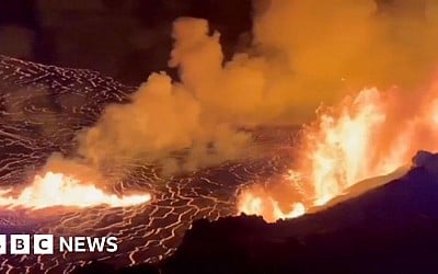 Watch: Hawaii's Kilauea volcano sends jets of lava into the air