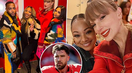 Taylor Swift celebrates Travis Kelce's win with fellow Chiefs WAGs