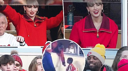 Taylor Swift spotted gifting young fans souvenirs after Chiefs vs. Raiders game