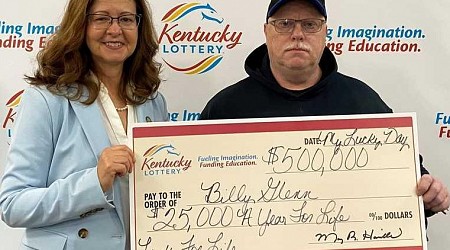 Kentucky man's lottery numbers hit big after 9 years