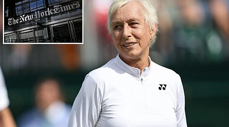 Tennis great Martina Navratilova slams NYT article referring to women as 'non-transgender women'