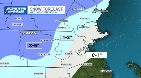 Massachusetts snow forecast this week