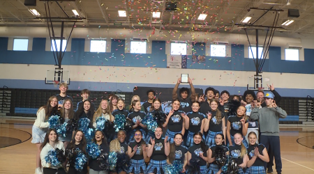 Vista Ridge receives the Qdoba Friday Night Blitz Spirit Award plaque