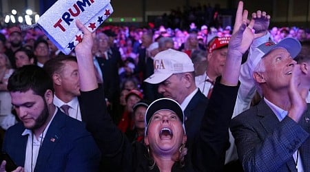 Photos from the watch parties at Mar-a-Lago and Howard University give an inside look into Trump's and Harris' worlds on election night