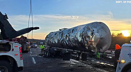 Crash covers Maine highway in landfill waste water