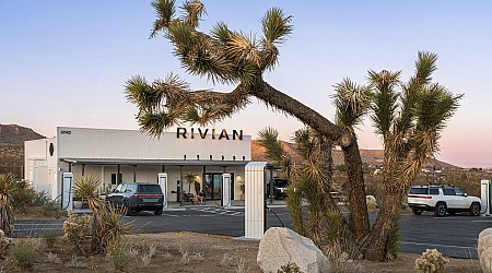 Rivian Opens Swanky New Joshua Tree EV Charging Station With Snacks, Coffee And Kids Play Area