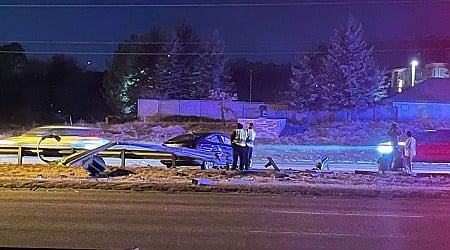 All southbound lanes of Powers Blvd shut down due to rollover accident