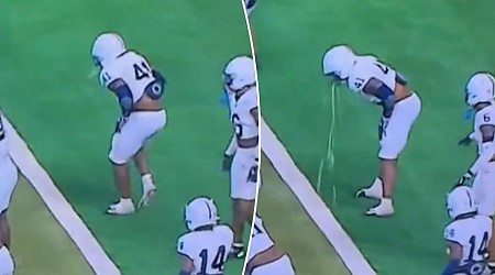 Penn State player pukes on field during Big Ten championship game