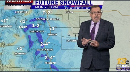 Snow moves into Southeast Colorado with Slick Roads and Freezing Temperatures