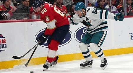 San Jose Sharks lose to Matthew Tkachuk, Florida Panthers