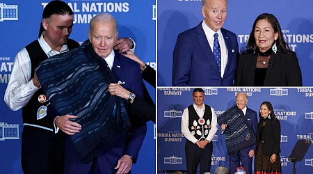 Biden dons tribal blanket, announces plan to 'revive' Native American languages