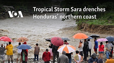 Tropical Storm Sara drenches Honduras’ northern coast