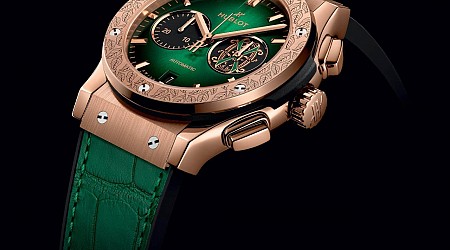 Hublot Classic Fusion Chronograph Arturo Fuente King Gold is celebratory blend of gold and emerald green