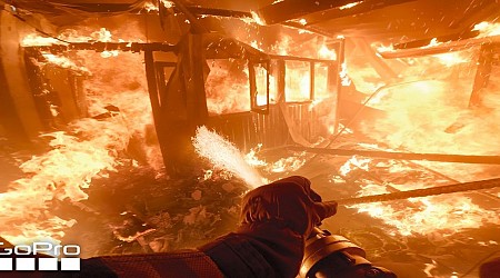 Heroic GoPro POV: Brave Firefighters Face Down a Raging House Fire in Chile