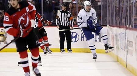 Auston Matthews scores in overtime to lift the Maple Leafs over Devils