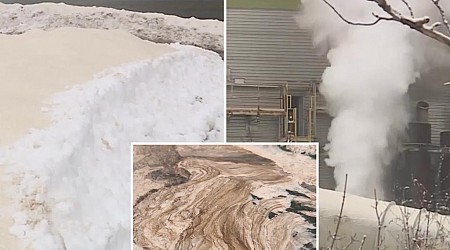 Skin-irritating brown snow covers Rumford, Maine after paper mill malfunction